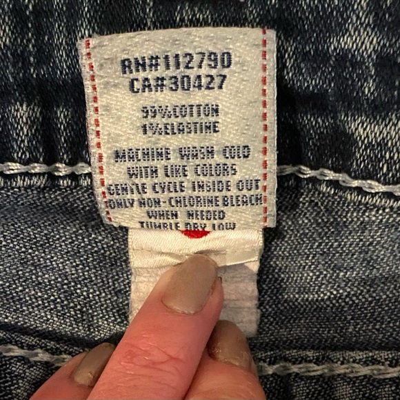 True Religion Women's Jeans JOEY Big T Low-Rise 10503NBT - Size 29 - Picture 6 of 8